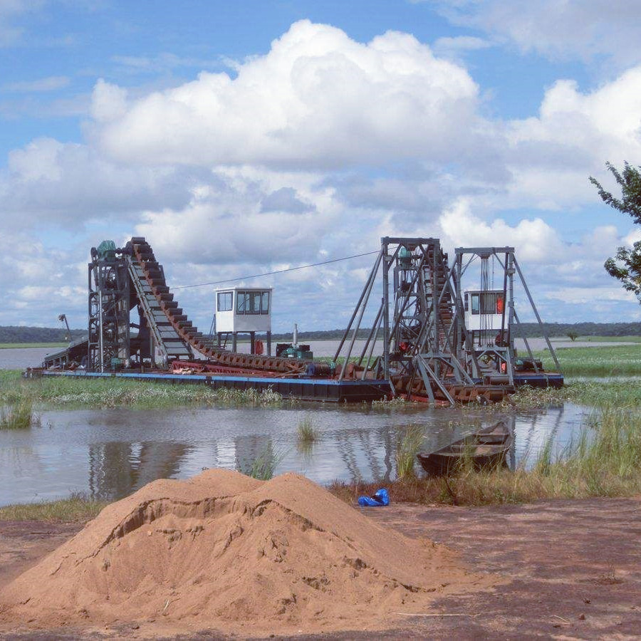 River mining machinery